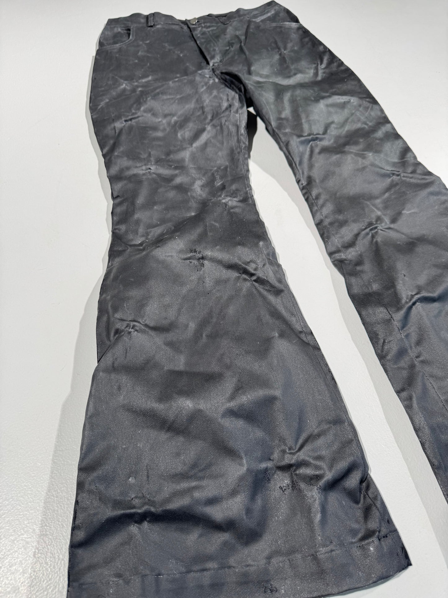 Waxed Flared Pants