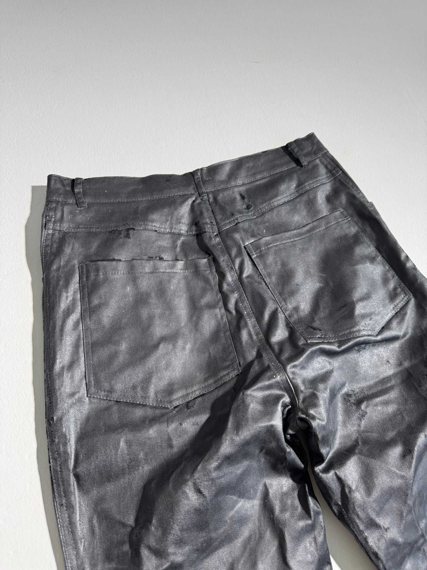 Waxed Flared Pants