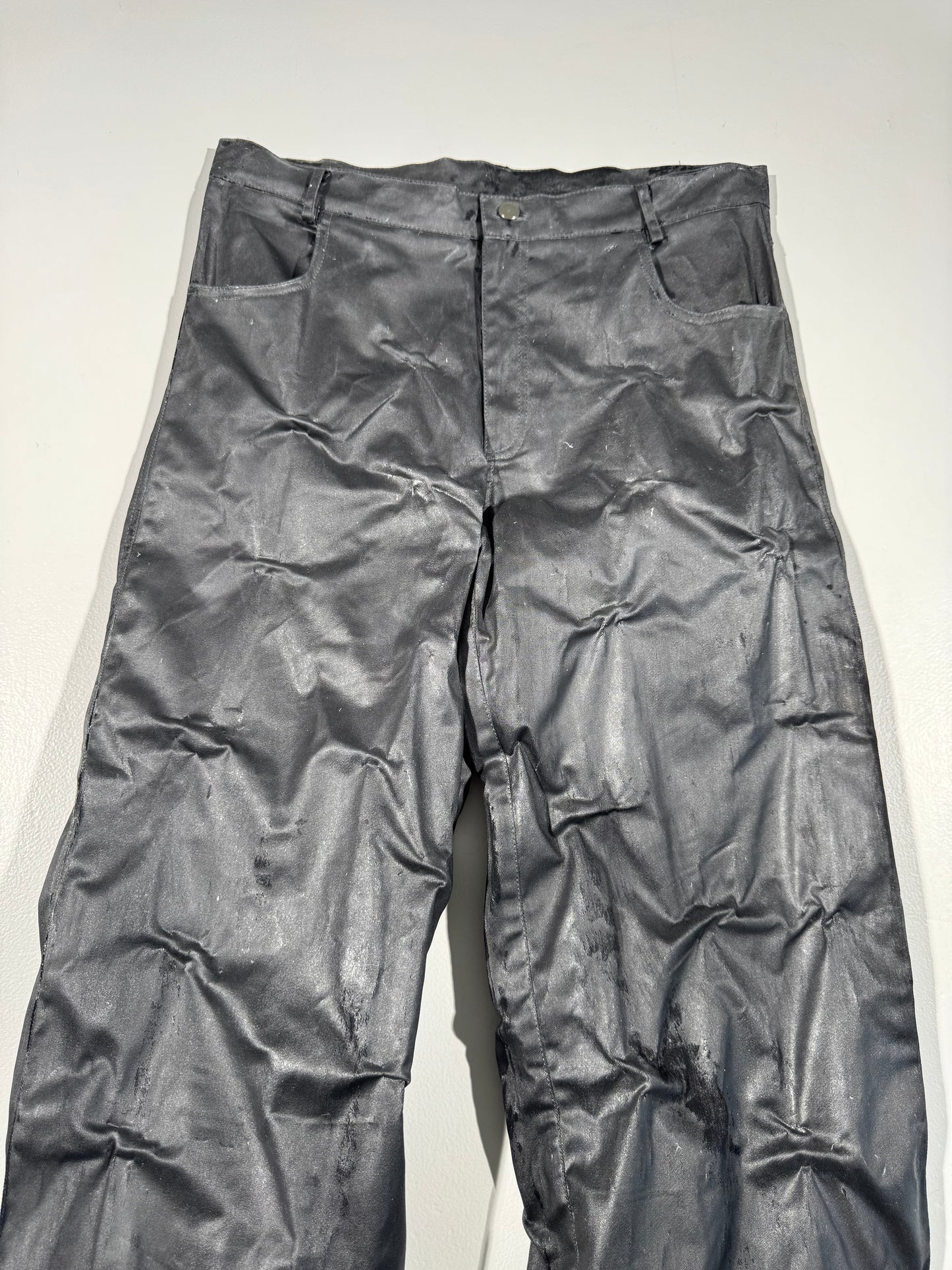 Waxed Baggy Pants