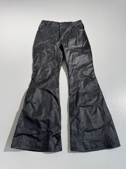 Waxed Flared Pants