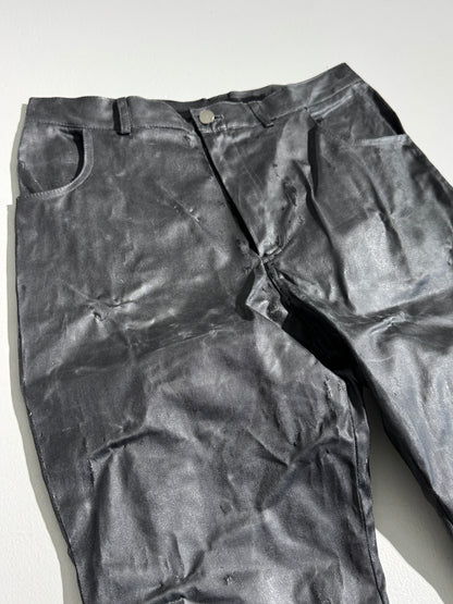 Waxed Flared Pants