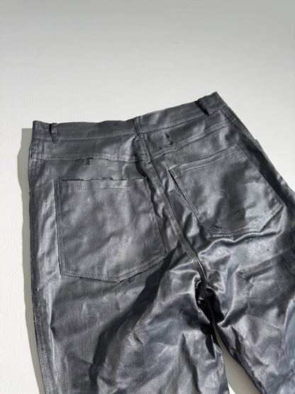 Waxed Flared Pants