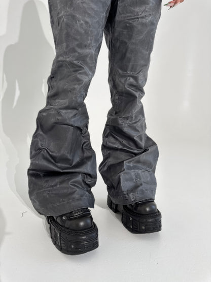 Waxed Flared Pants