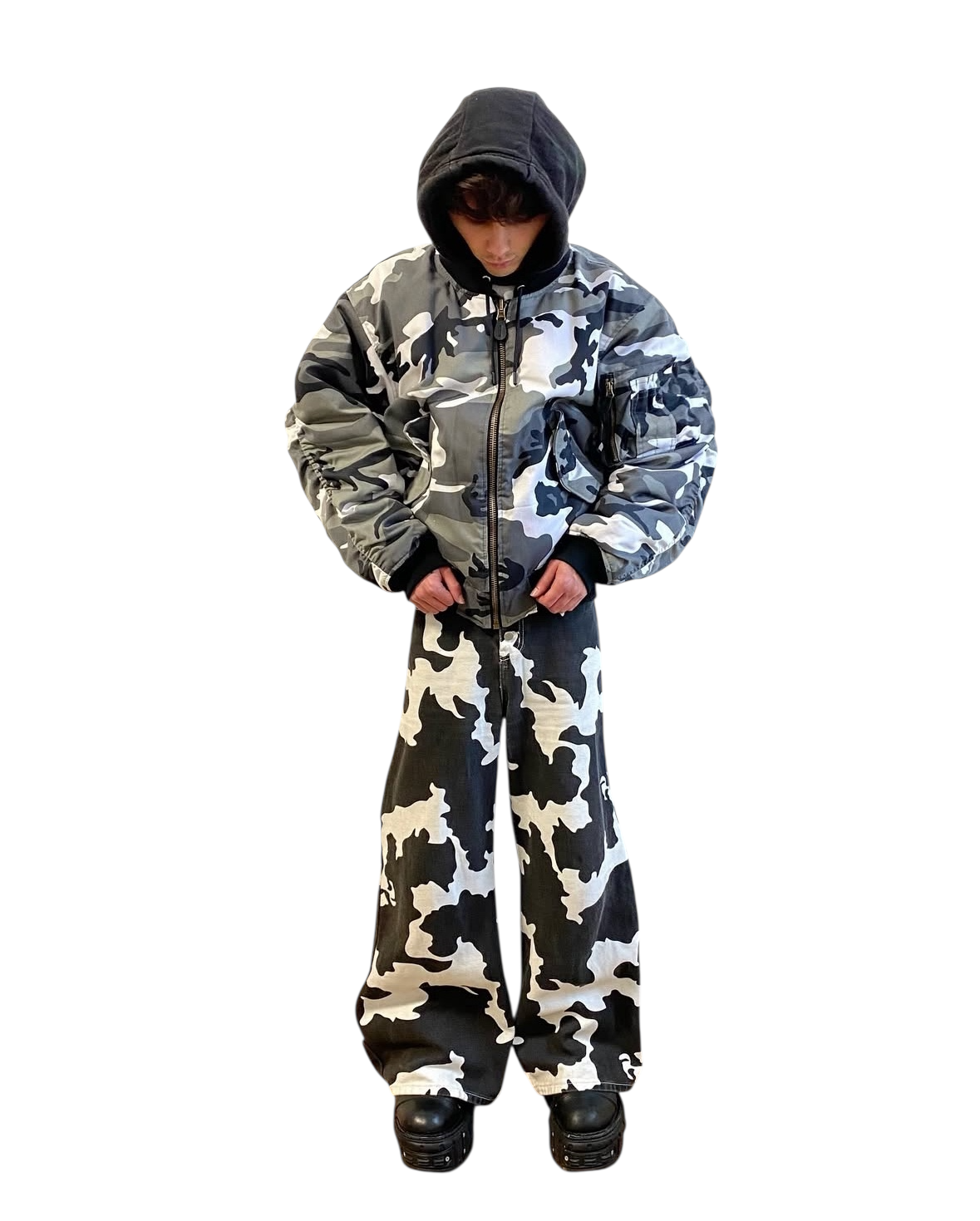 Hooded Bomber Jacket – OPM ARCHIVE