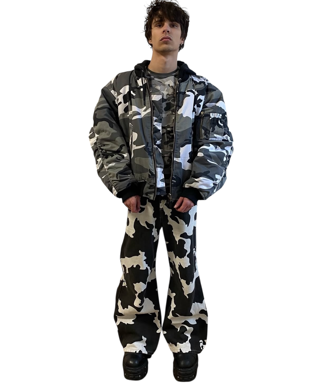 Hooded Bomber Jacket – OPM ARCHIVE