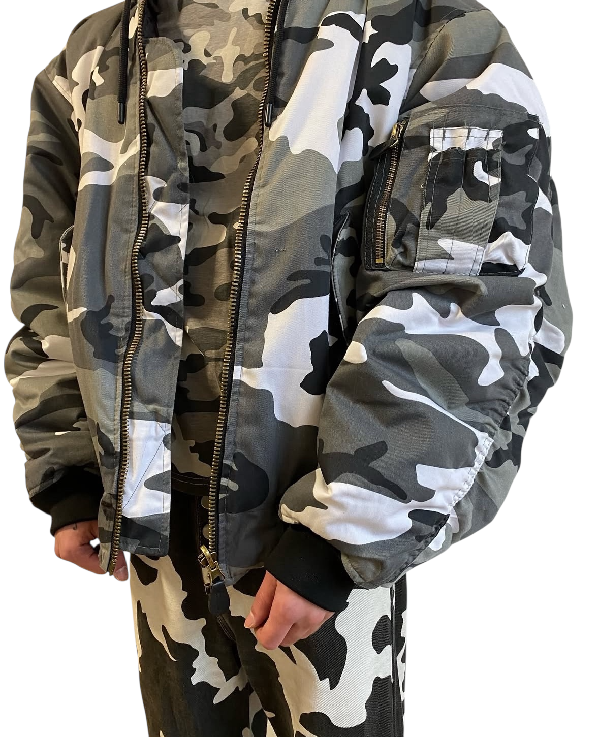 Hooded Bomber Jacket – OPM ARCHIVE